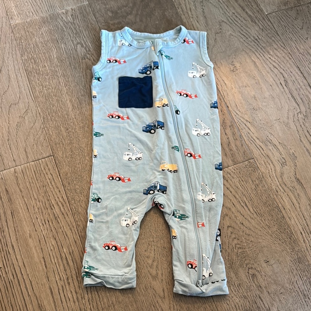 Kids Pajamas with Vehicle Print - Blue